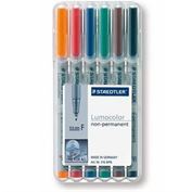Lumocolor Marker Non-Permanent Fine 6-Color Set