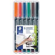 Staedtler Lumocolor 314 Pen Permanent Broad 6-Color Set