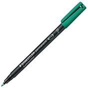 Staedtler Lumocolor 318 Pen Permanent Fine Green, Box of 10