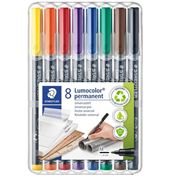 Staedtler Lumocolor 317 Pen Permanent Medium 8-Color