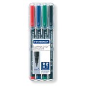 Staedtler Lumocolor 313 Pen Permanent Superfine 4-Color Set