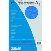Vinyl Stick-On Letters and Numbers 1" Blue