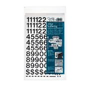 Chartpak Vinyl Numbers 3/4" Black