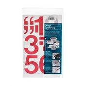 Chartpak Vinyl Numbers 3" Red