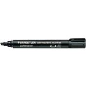 Staedtler Lumocolor Permanent Marker Chisel Tip Black - Box of 10 LIMITED AVAILABILITY