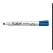 Lumocolor Whiteboard Marker Chisel Tip Blue - Box of 10 LIMITED AVAILABILITY