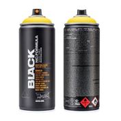 Montana Cans Black 400ml Spray Paint Kicking Yellow