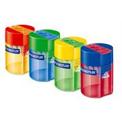 Staedtler Sharpener Plastic Double Hole Assorted Colors