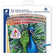 Staedtler Colored Pencil Triangular Metal Tin Set of 72 LIMITED AVAILABILTY