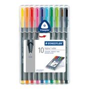 Staedtler Pen Triplus Rollerball Set of 10 Assorted Colors