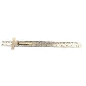 Lance Ruler Stainless Steel6" clip and depth gauge, 64ths and mm