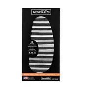 General's Compressed Charcoal, 12pc Assorted