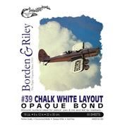 Borden & Rily Layout Bond Chalk White #39 Pad of 50 Sheets 11X14 LIMITED AVAILIBILTY