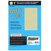 Vinyl Stick-On Letters and Numbers 1" Gold