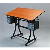 Table Creation Station Hobby Table Table Creation Station Table Cherry Top Black Base