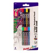 Lead 2mm refill 8-colour pack