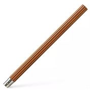 Graf von Faber-Castell Perfect Pencil 5 Spare Pencils, Platinum-plated, Brown