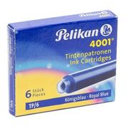 Pelikan 4001 Ink Cartridge 6pc Royal Blue