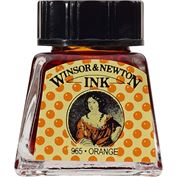 Winsor Newton Drawing Ink .5oz Orange