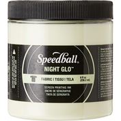 Speedball Fabric Screen Printing Ink Permanent Night Glo White 8 oz