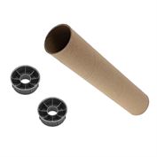 Du-All Industrial Cardboard 36" Tube with Plugs 3" Diameter